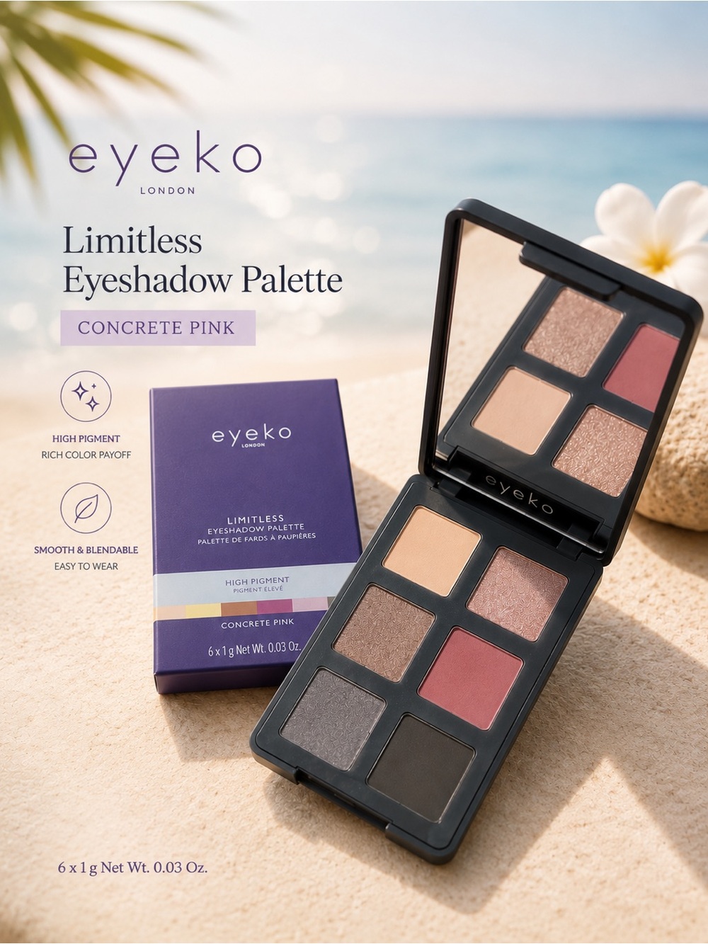 eyeko Limitless Eyeshadow Palette - Concrete Pink